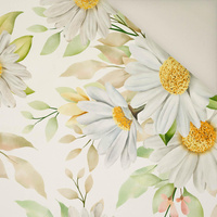 PASTEL DAISIES PAT. 2- Upholstery velour