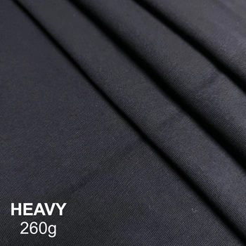 Single Jersey HEAVY 260gsm / 100% Cotton - BLACK