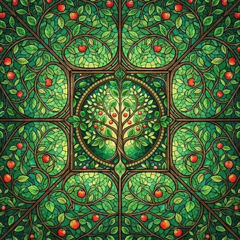 Stained Garden pat. 16 - PANEL (60cm x 50cm)