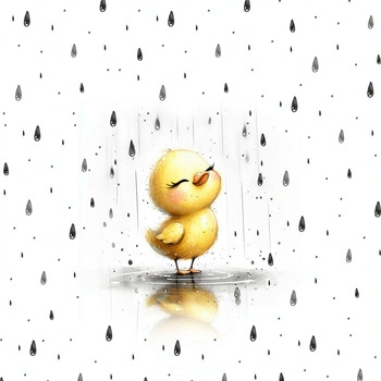 DUCKIE RAIN WZ. 4 - PANEL (60cm x 50cm)