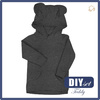 KID'S HOODIE TEDDY (PARIS) - MELANGE GRAPHITE - sewing set (158/164)