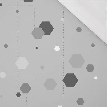 50CM HEXAGON / grau - Single-Jersey mit Elastan