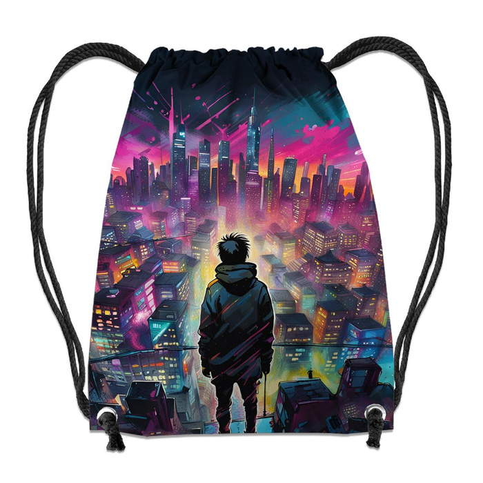 NEON GALAXY WZ.6 - panel (60cm x 50cm)- single jersey with elastane ITY