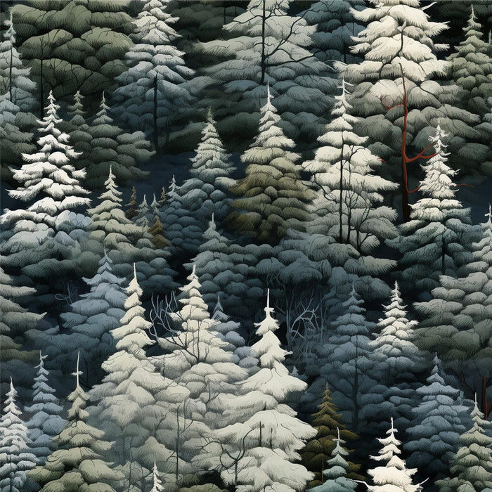 WINTER FOREST VZ. 2- Potahový velur 