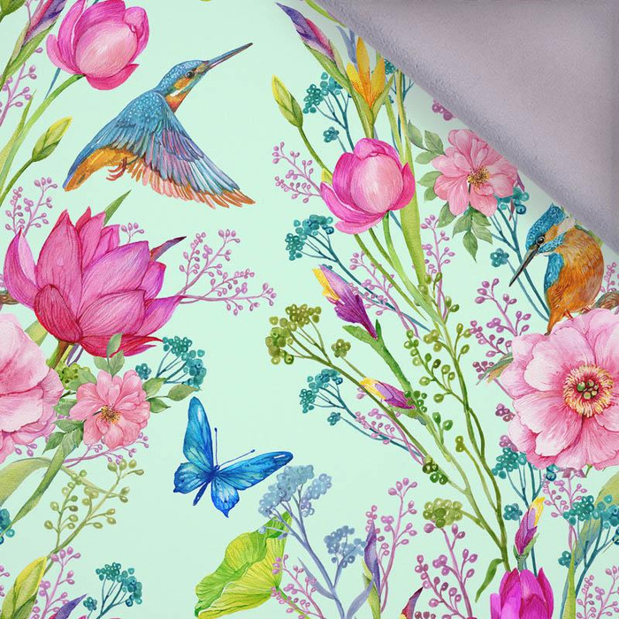 KINGFISHERS AND BUTTERFLIES (KINGFISHERS IN THE MEADOW) / mint - softshell