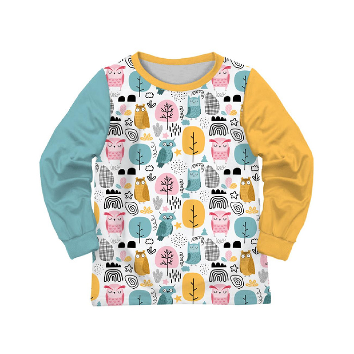 CHILDREN'S PAJAMAS " MIKI" - PAINTED OWLS - sewing set