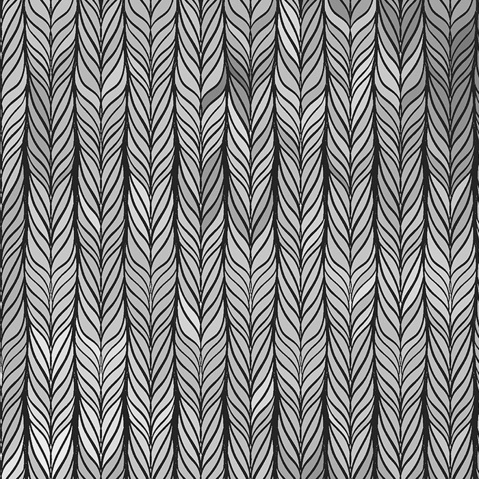 BRAID / grey - Cotton woven fabric