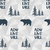 BEARS (adventure) / grey  - Cotton woven fabric