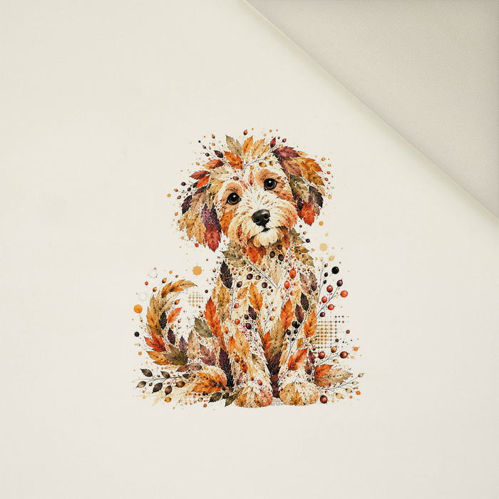 AUTUMN DOG - panel (60cm x 50cm) Potahový velur