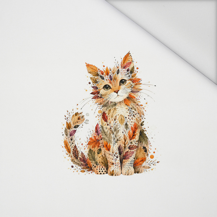 AUTUMN CAT - panel (60cm x 50cm) Waterproof woven fabric