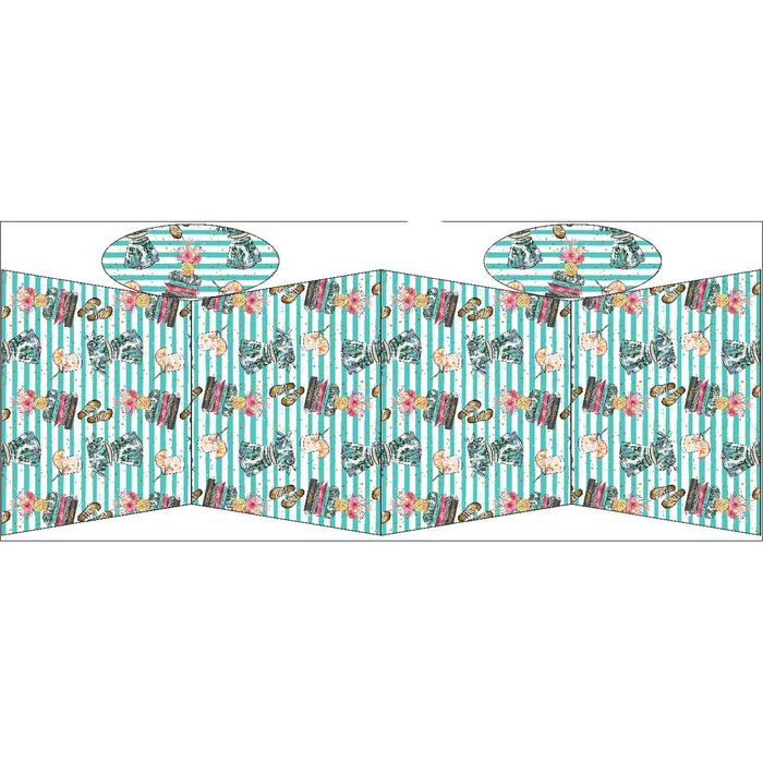 TOTE BAG - SUMMER FASHION / STRIPES - sewing set