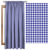 CORNFLOWER HOUNDSTOOTH / WHITE - Waterproof woven fabric
