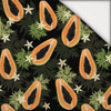 PAPAYA ORANGE & BLACK - light brushed knitwear