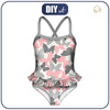 Girl's swimsuit - BUTTERFLIES PINK 86-92