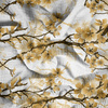 CHERRY BLOSSOM pat. 1 (gold) - Cotton muslin
