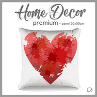 CUSHION PANEL - HEART - HOME DECOR PREMIUM