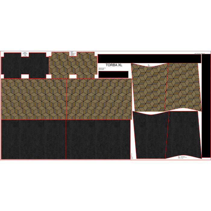 XL Tasche mit Utensilientasche 2 in 1 - GEOMETRIC MINIMAL WZ. 14 - Nähset