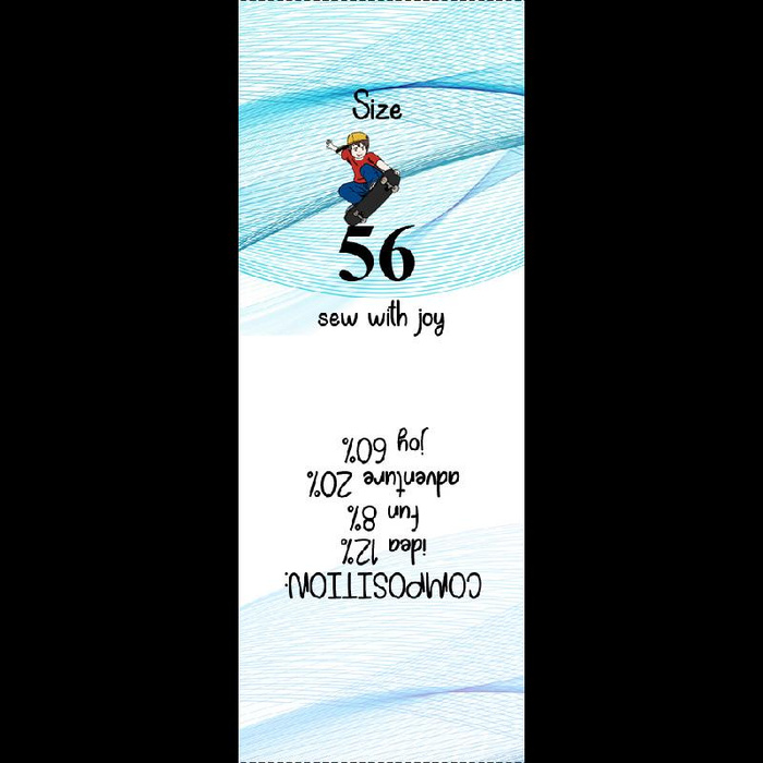 Boyish care tag "SKATER" EN - 9 pcs set / Choice of sizes