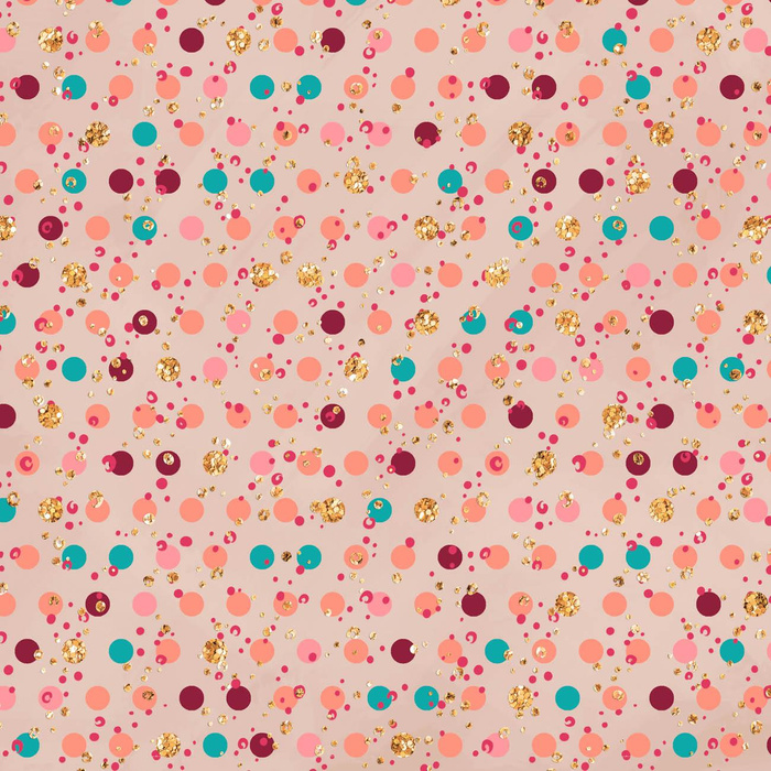 GLITTER PUNKTE (GLITTER HERBST) - Baumwoll Webware