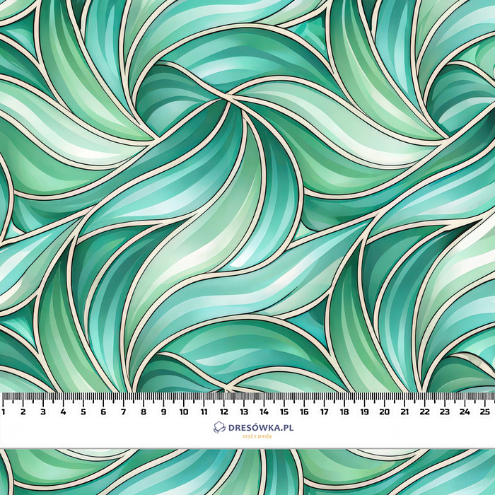 Stained Garden wz. 2 (FLOWERS) - Slub Weave