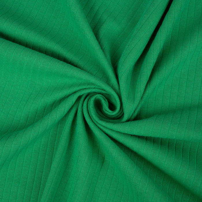 GREEN - Thin ribbed knit