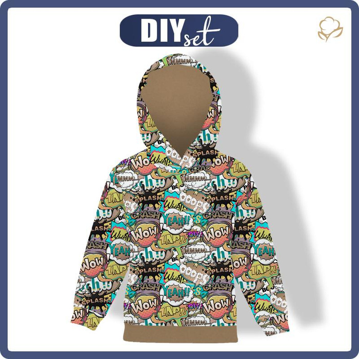KINDER HOODIE (ALEX) - COMICS (bunt) - Nähset