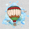 HOT AIR BALLOON - panel Waterproof woven fabric