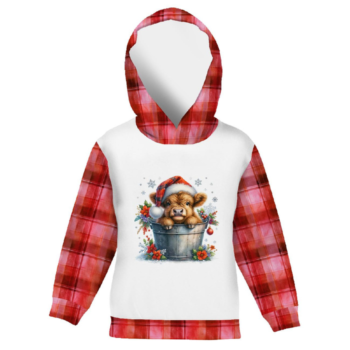 KID'S HOODIE (ALEX) - SWEET COW - looped knit fabric (146/152)