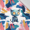 CAT PROTON - panel (60cm x 50cm) tkanina bawełniana