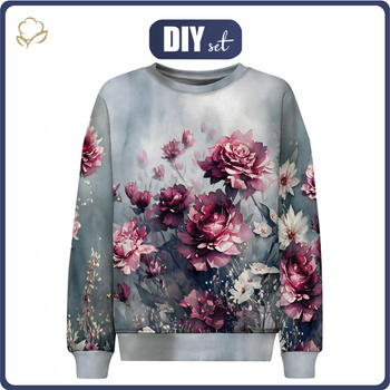 DĚTSKÁ MIKINA (NOE) - VINTAGE FLOWERS vz. 4 - Sada šití