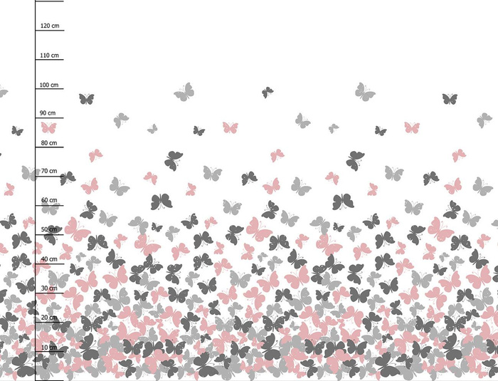 BUTTERFLIES PINK - dress panel single jersey