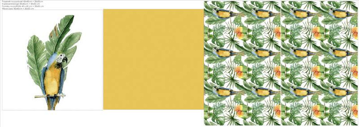 OZDOBNÉ POLŠTÁŘE - PAPOUŠKA ARA (JUNGLE)