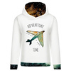 BLUZA DAMSKA (POLA) CLASSIC Z KAPTUREM - ADVENTURE TIME / galaktyczna podróż - dzianina pętelkowa 