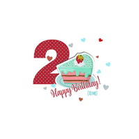 1. GEBURTSTAG / GEBURTSTAG TORTE - Paneel Wasserabweisende Webware