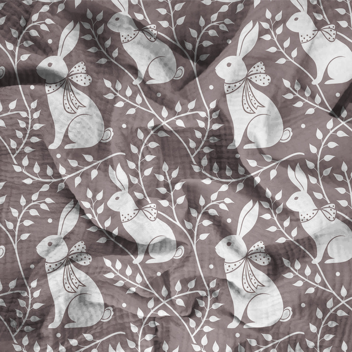 HAPPY BUNNY WZ. 1 - Cotton muslin