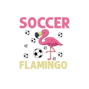 SOCCER FLAMINGO / biały - panel (75cm x 80cm)