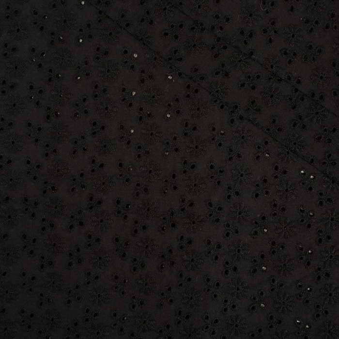 STOKROTKI wz. 2 / czarny - Haftowana tkanina bawełniana