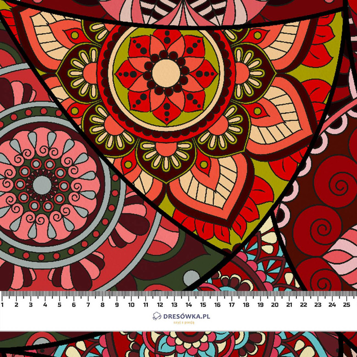 STAINED GLASS / red - Crepe