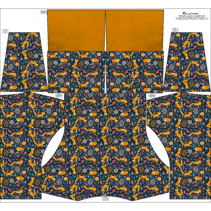 Sweatshirt mit Schalkragen und Fledermausärmel (FURIA) - Bouquet of flowers wz.1 - Nähset