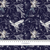 WINTER OWLS / dark blue (WINTER IN PARK)- Upholstery velour 