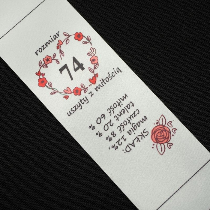 Mädchen Textillabel - Größe 140 - 4 Stck Set