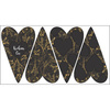 DECORATIVE HEARTS - KOCHAM CIĘ / LEAVES pat. 12 (gold)