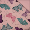 BUTTERFLIES PAT. 5 (PURPLE BUTTERFLIES) / B-05 rose quartz - Single Jersey 
