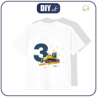 KID’S T-SHIRT - 3ST BIRTHDAY / BULLDOZER - single jersey