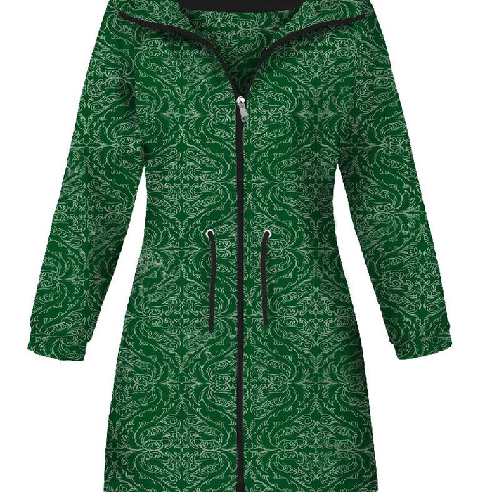 DÁMSKÁ BUNDA PARKA (ANNA) - DAMASCO / zelená - softshell XXL