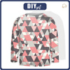 LONGSLEEVE - DREIECKE WASSERMELONE / graphit - Single Jersey (86/92)