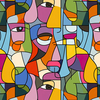 EYES WZ.8 - Woven Fabric for tablecloths