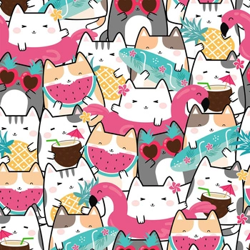 SUMMER CATS M. 1 / pink lemonade