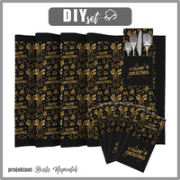 NAPKINS AND RUNNER - GOLD CHRISTMAS PAT. 3 - sewing set