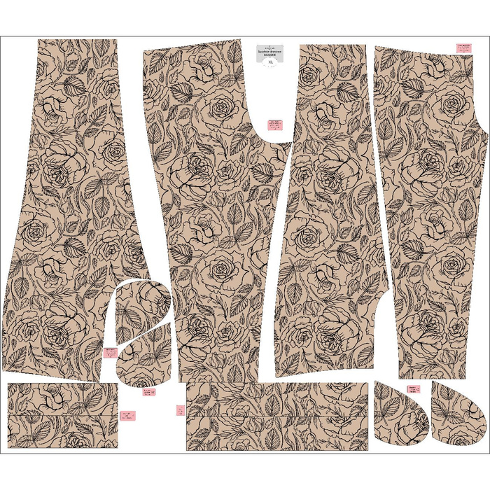 DAMEN JOGGINGHOSE (NOEMI) - ROSEN / CONTOUR / beige - Nähset XL